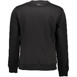 Black Cotton Men Sweater