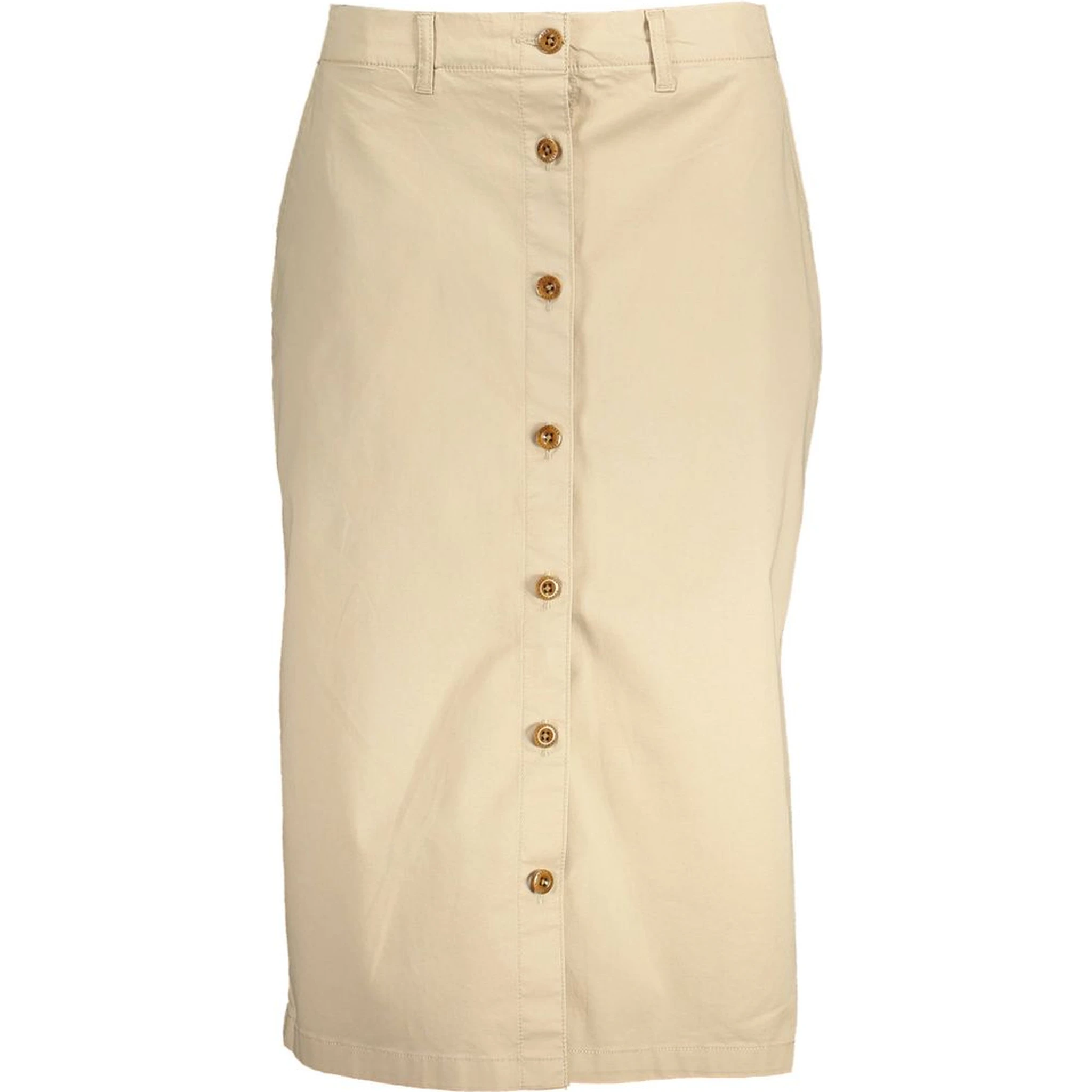 Beige Cotton Women Skirt