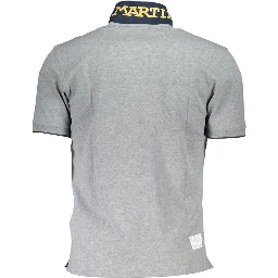 Brown Cotton Men Polo Shirt