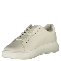 Beige Leather Women Sneaker