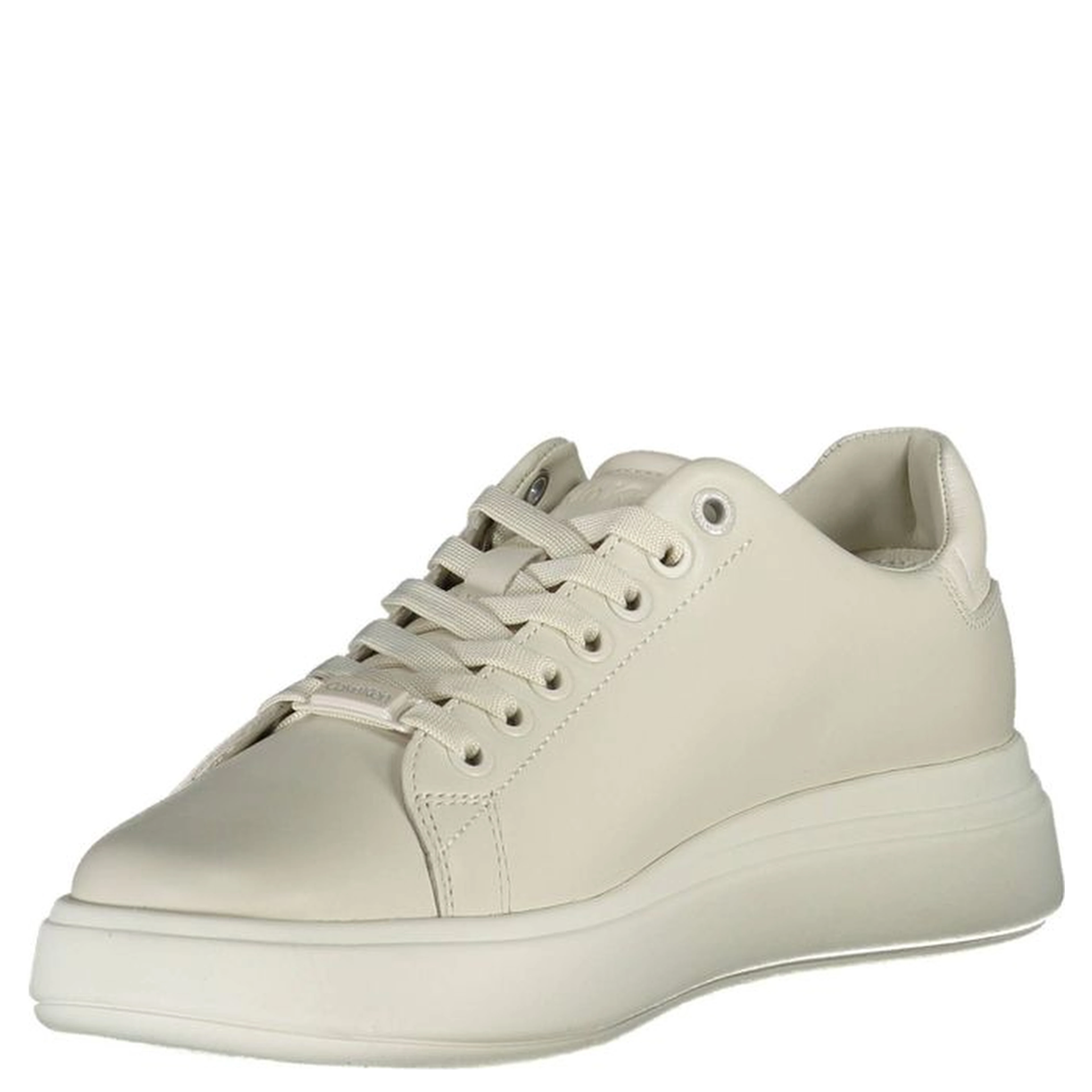 Beige Leather Women Sneaker