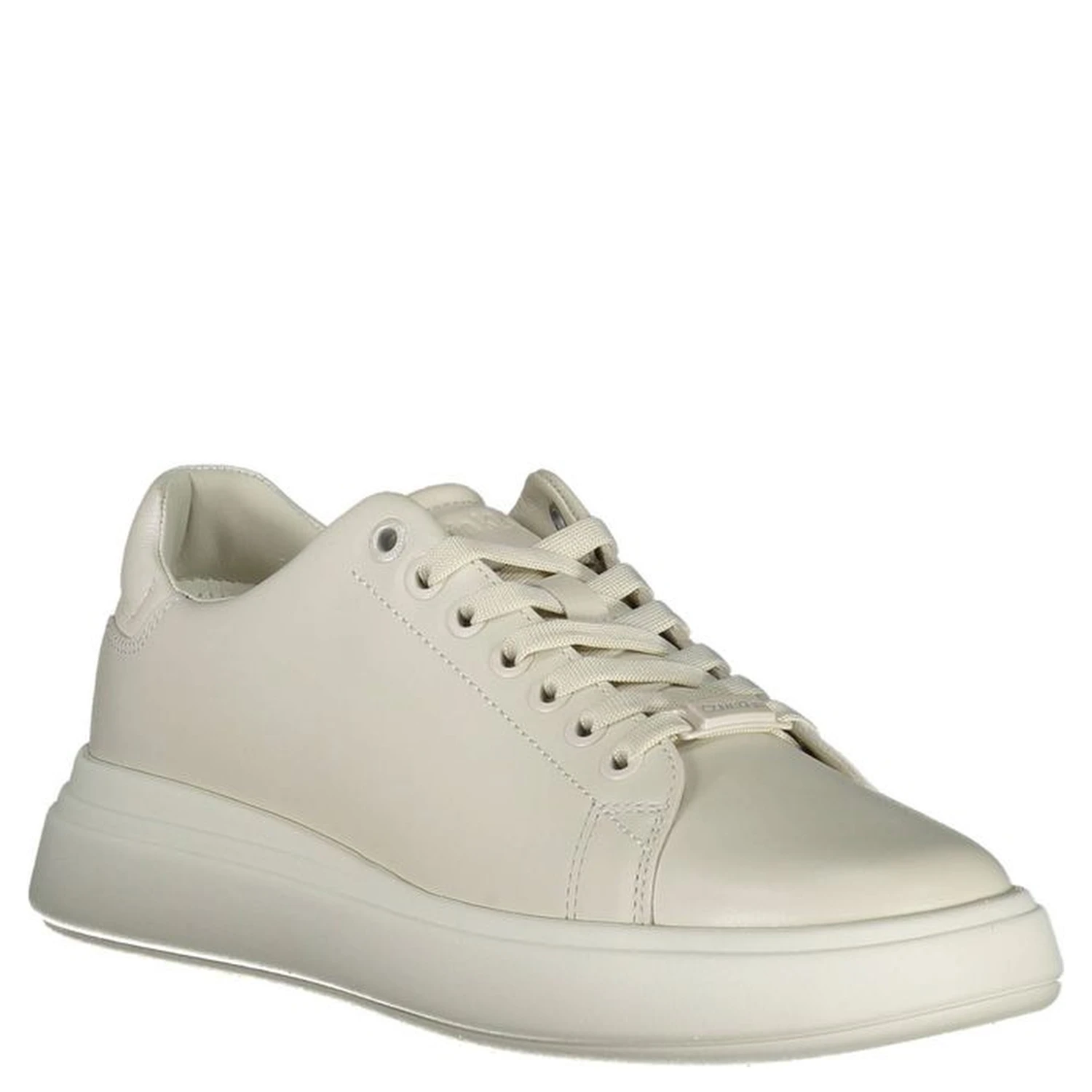 Beige Leather Women Sneaker