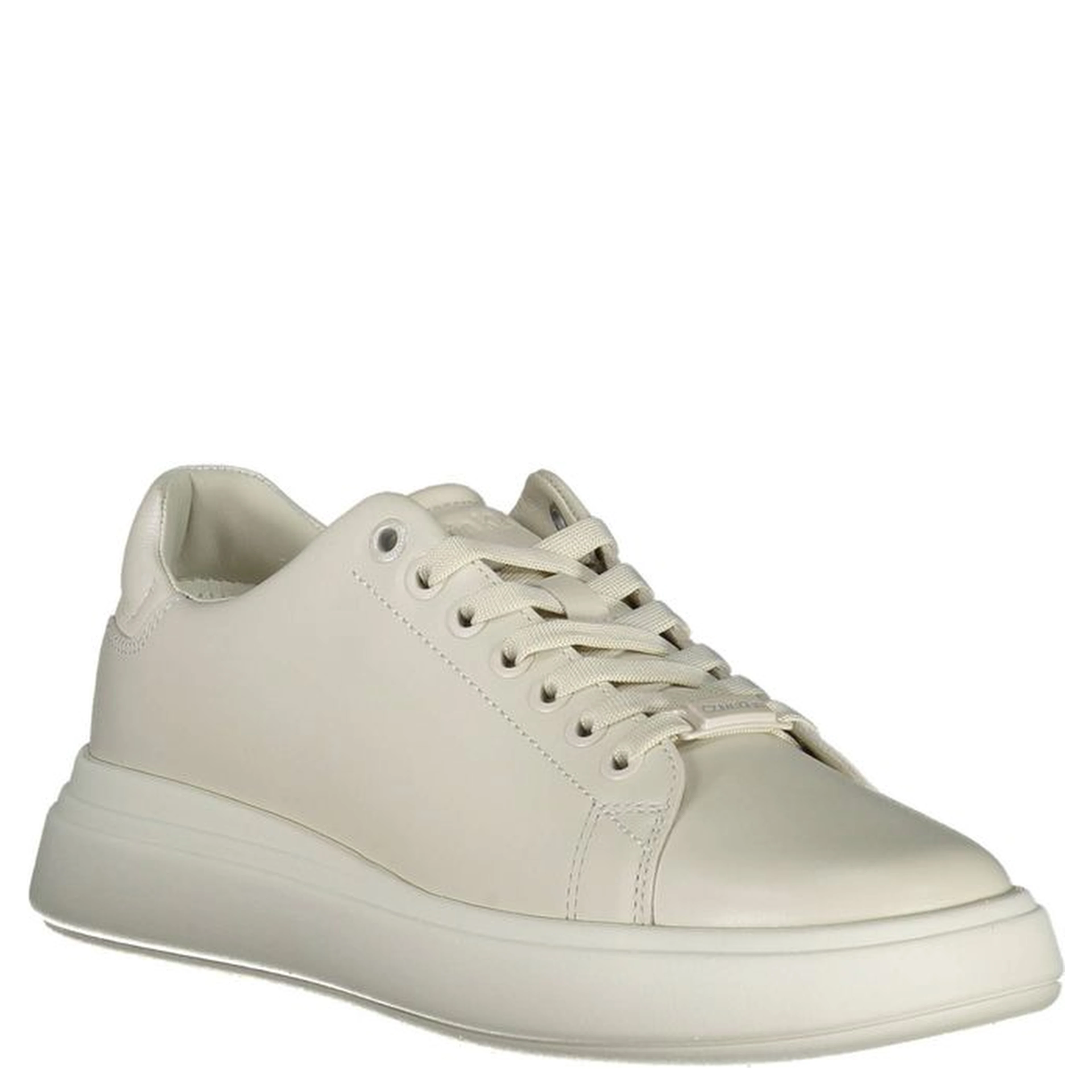 Beige Leather Women Sneaker