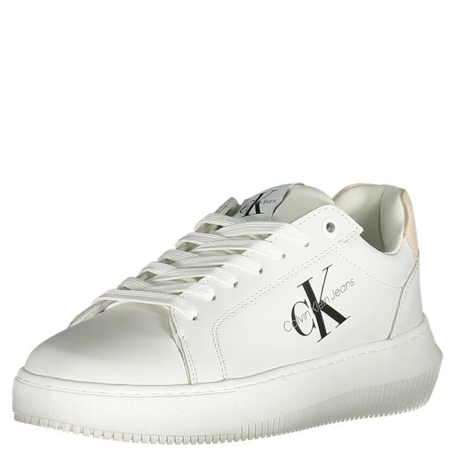 White Polyester Women Sneaker