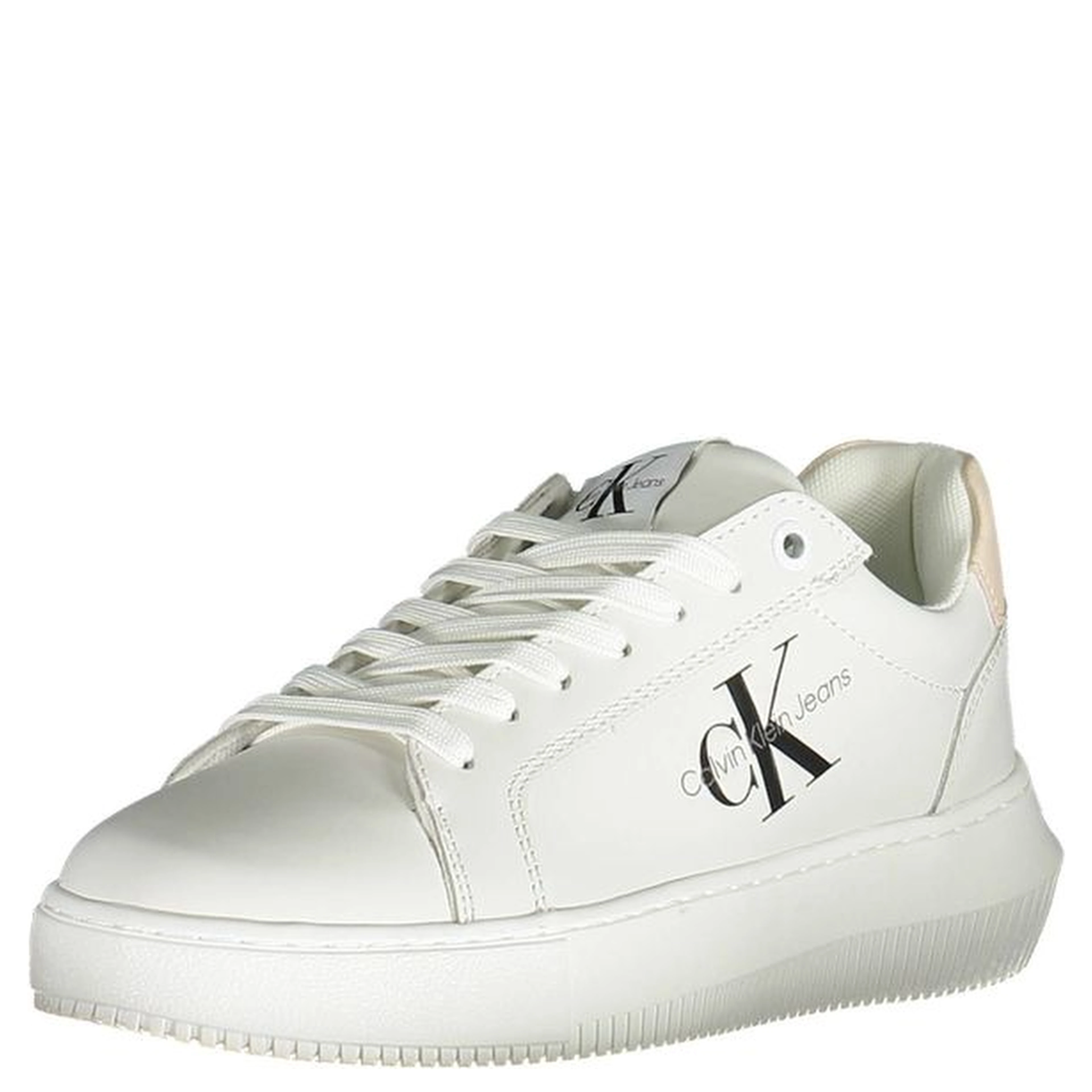 White Polyester Women Sneaker