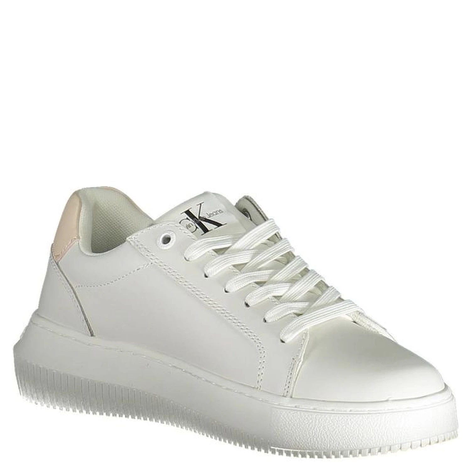 White Polyester Women Sneaker