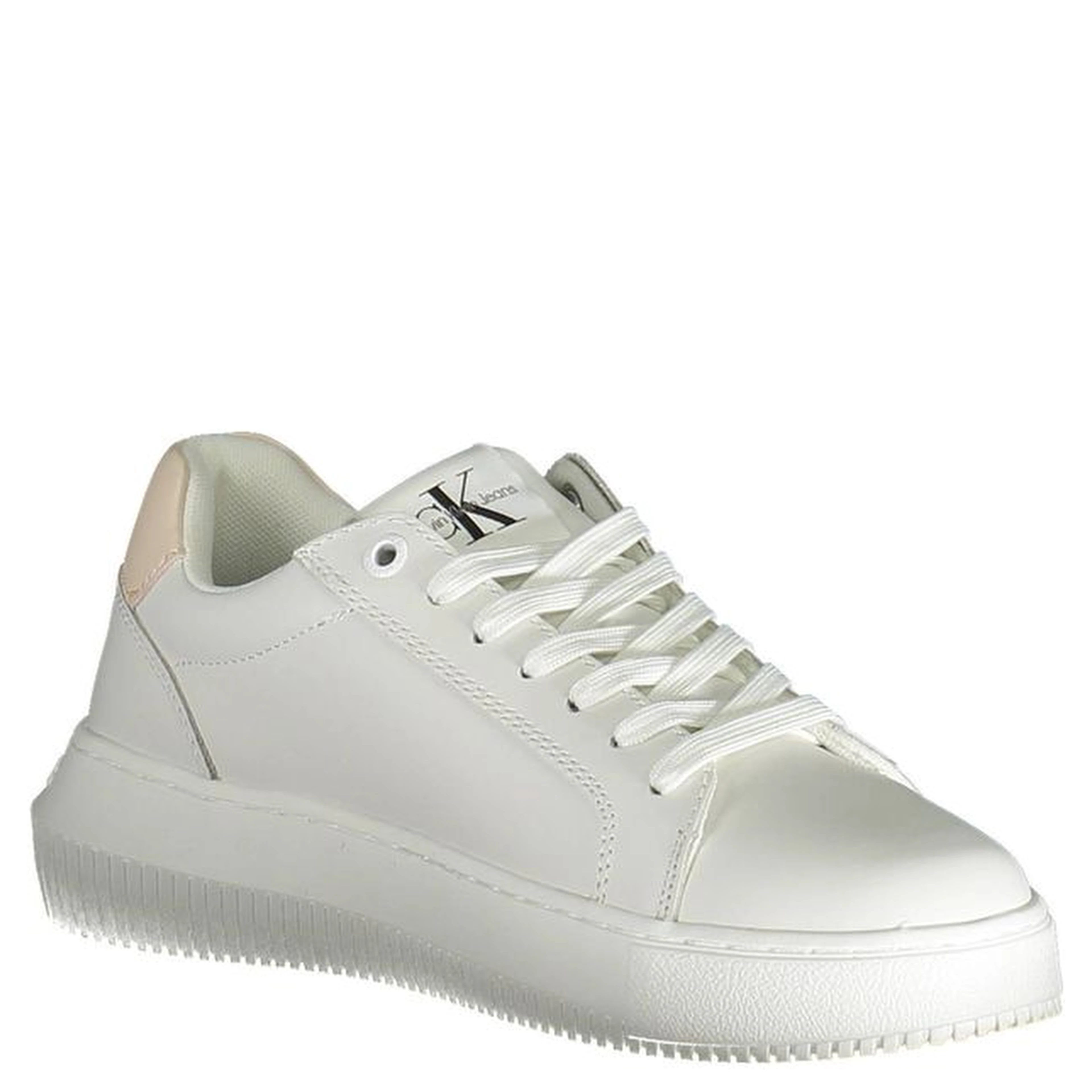 White Polyester Women Sneaker