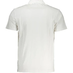 White Cotton Men Polo Shirt