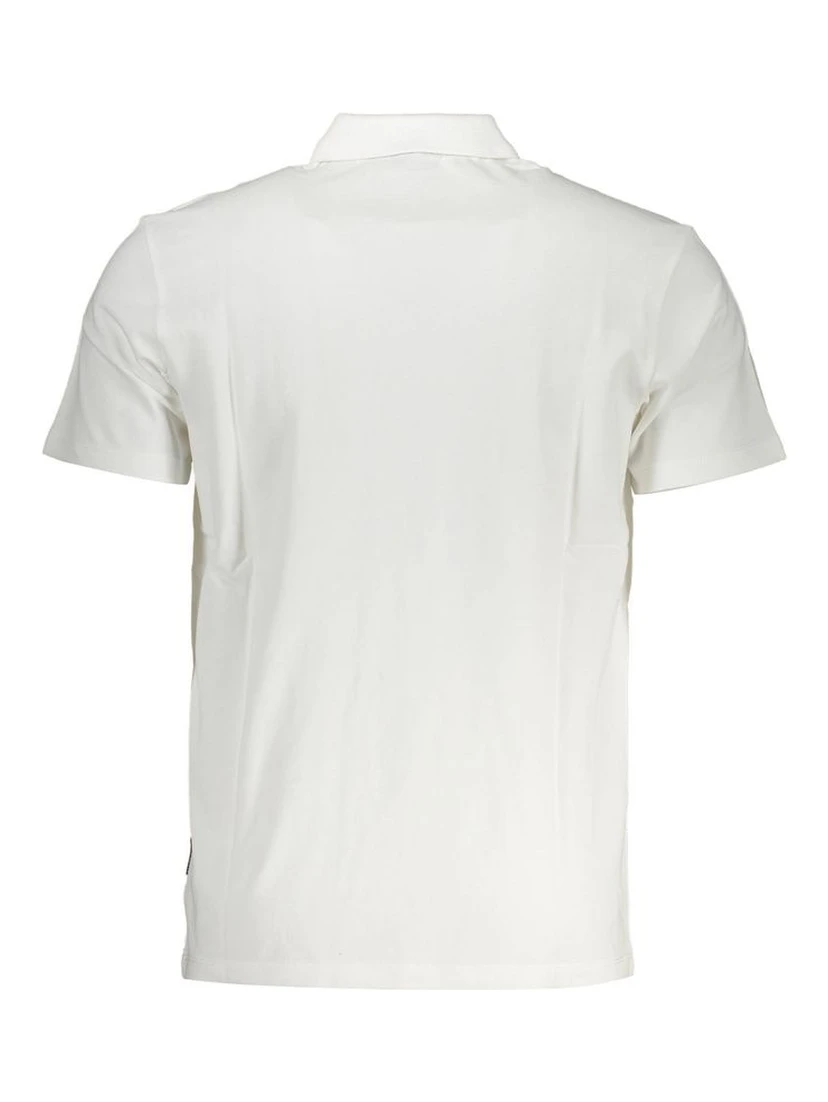 White Cotton Men Polo Shirt