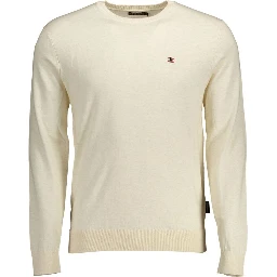 Beige Cotton Men Sweater