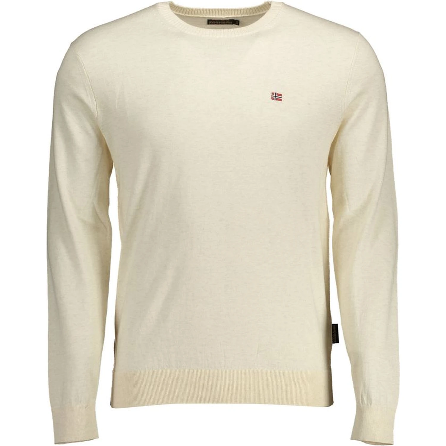 Beige Cotton Men Sweater