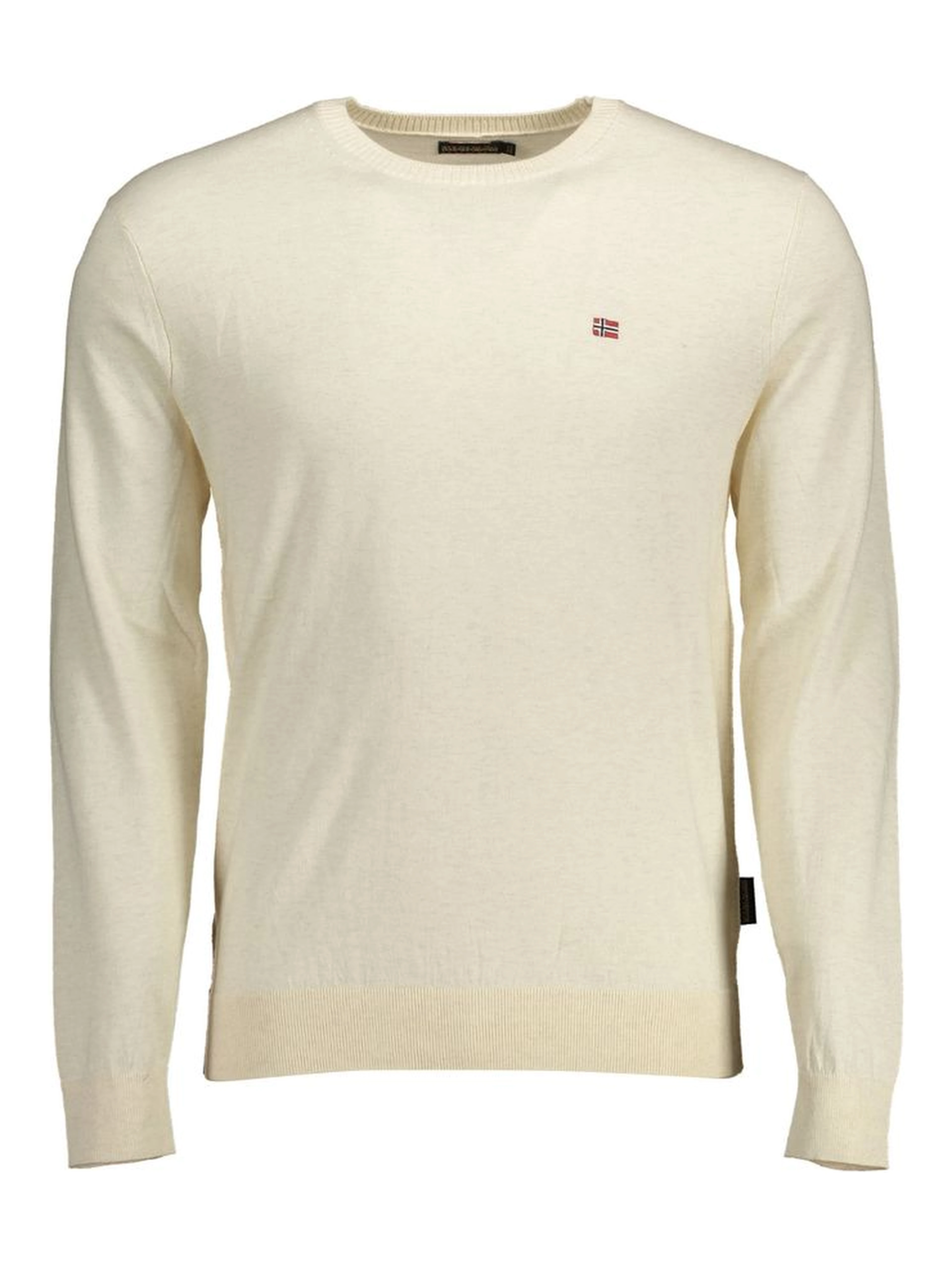 Beige Cotton Men Sweater