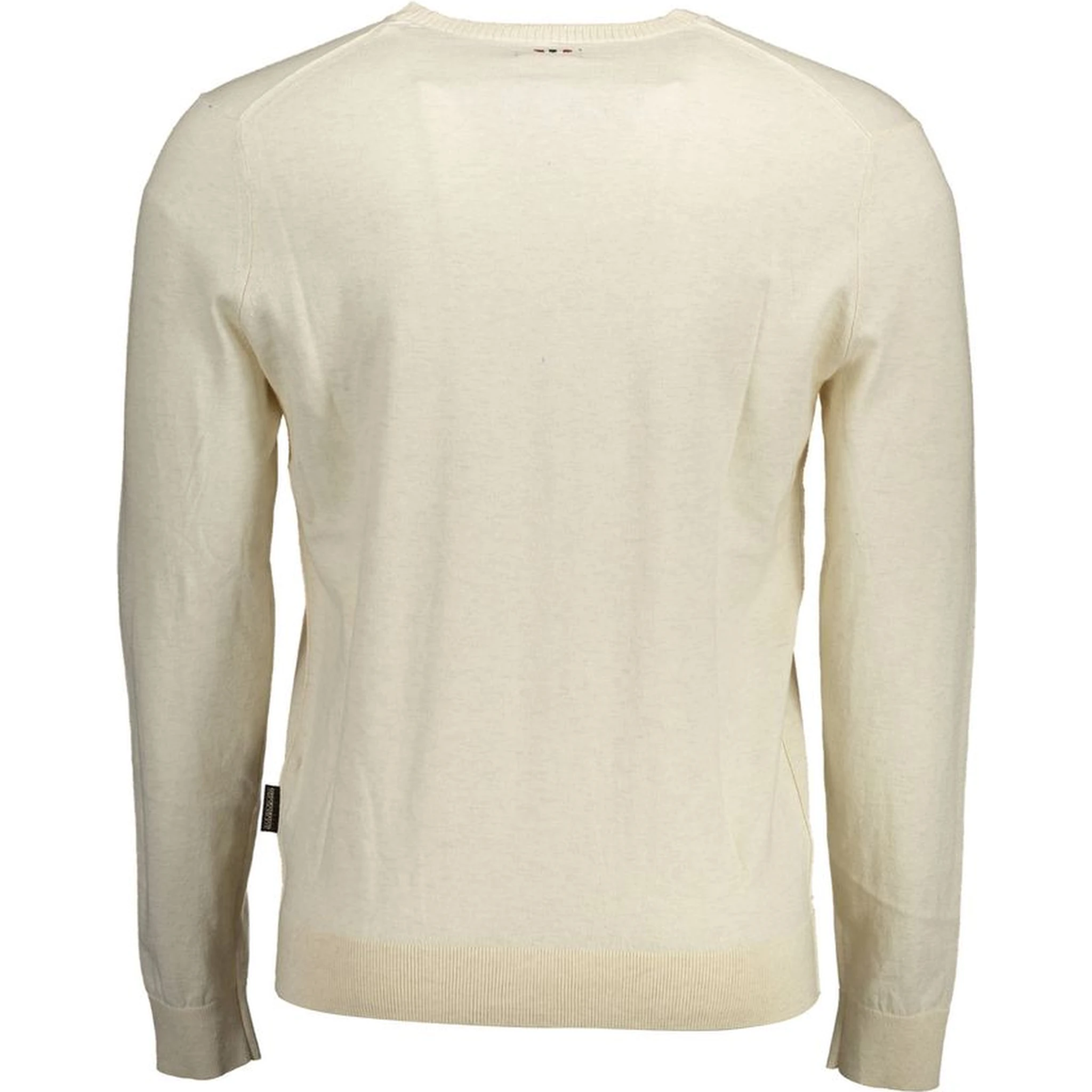 Beige Cotton Men Sweater