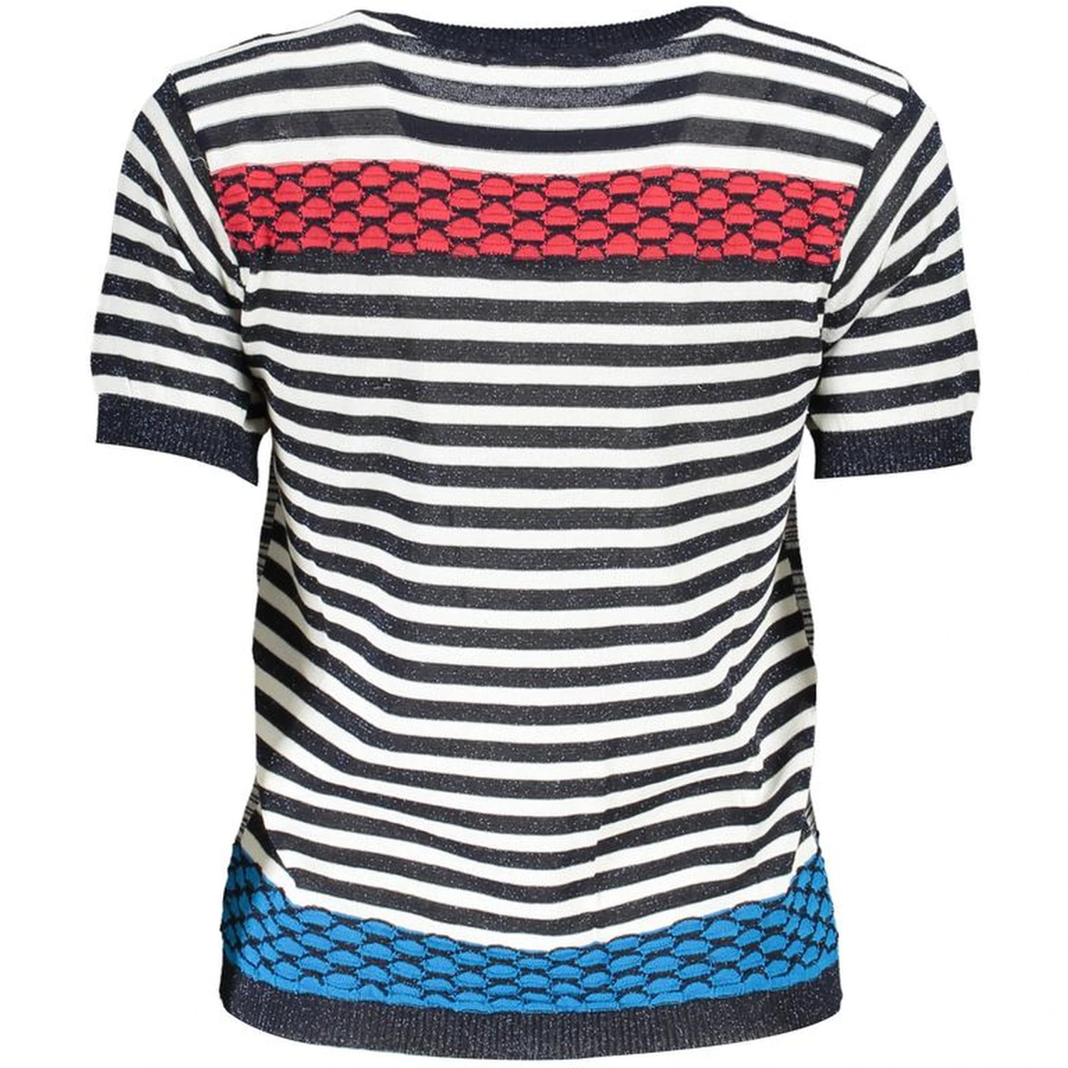 Blue Cotton Women Sweater