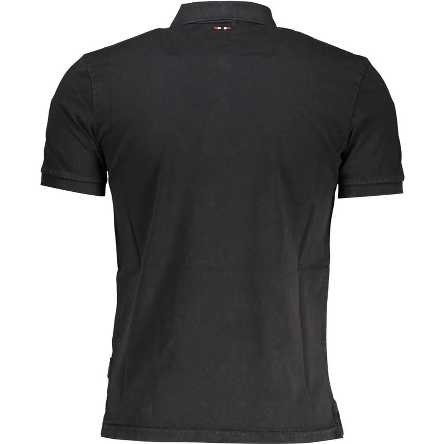 Black Cotton Men Polo Shirt