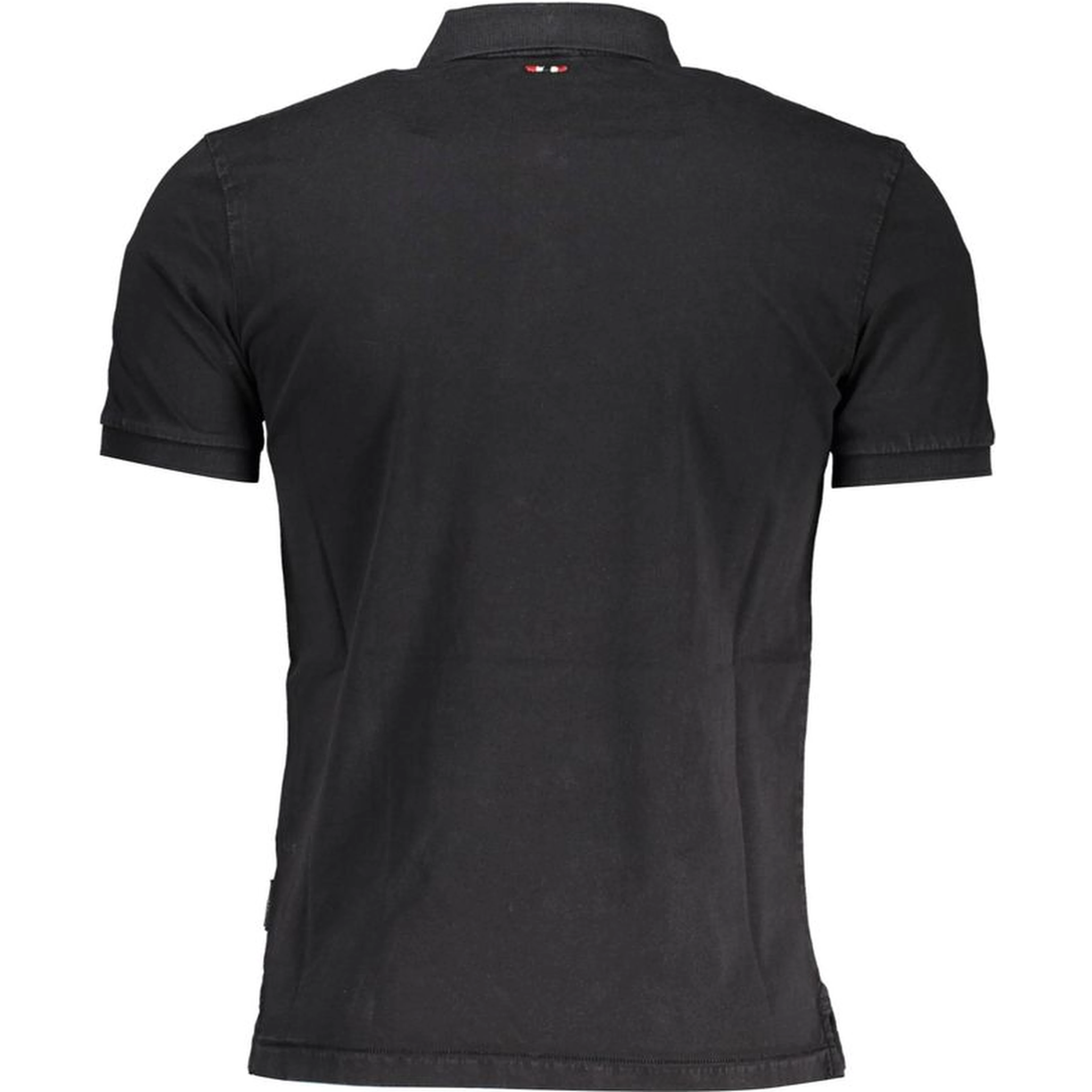 Black Cotton Men Polo Shirt