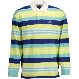 Yellow Cotton Men Polo Shirt