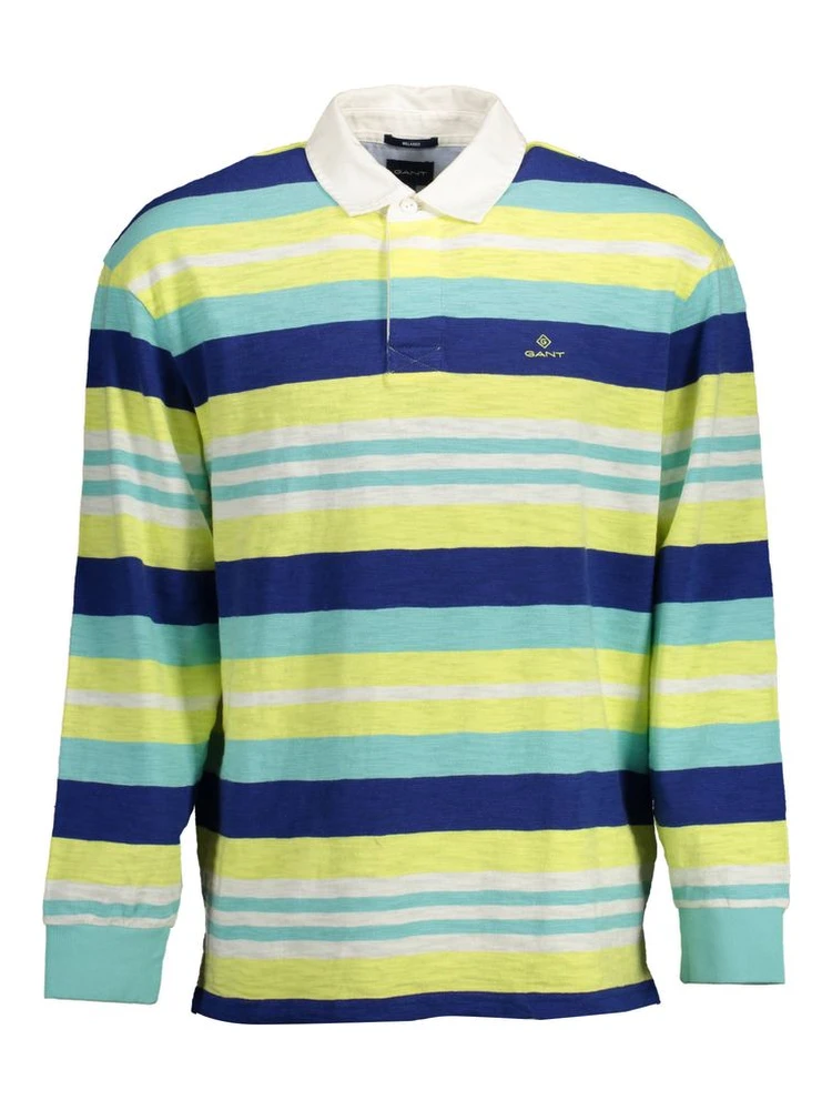 Yellow Cotton Men Polo Shirt