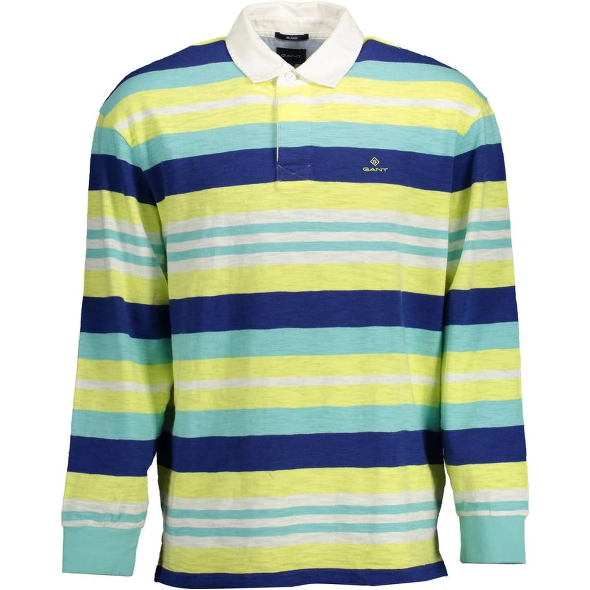 Yellow Cotton Men Polo Shirt