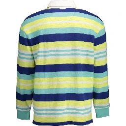 Yellow Cotton Men Polo Shirt
