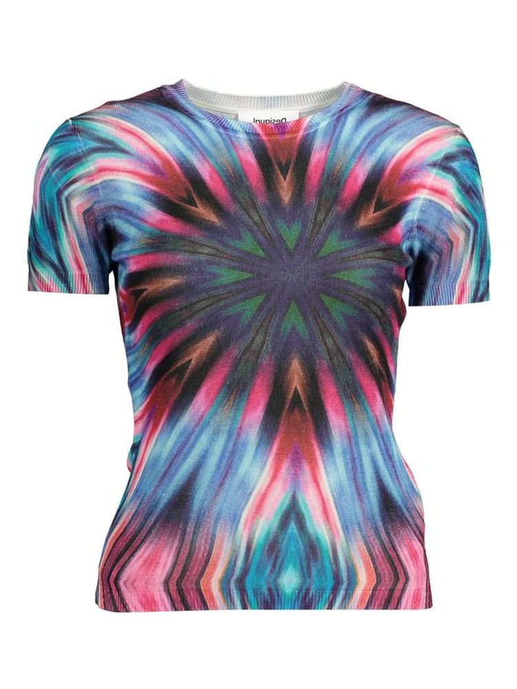 Blue Viscose Women Sweater