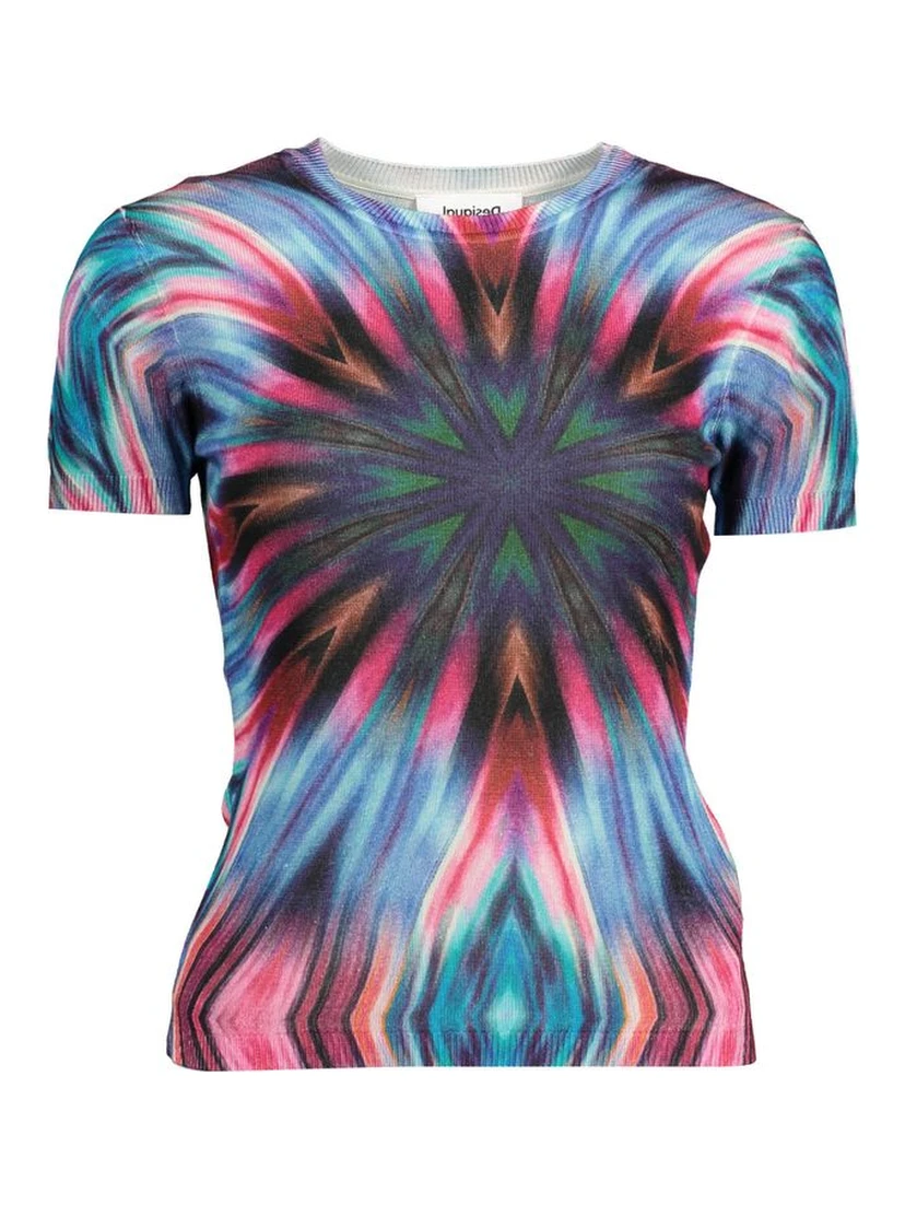 Blue Viscose Women Sweater