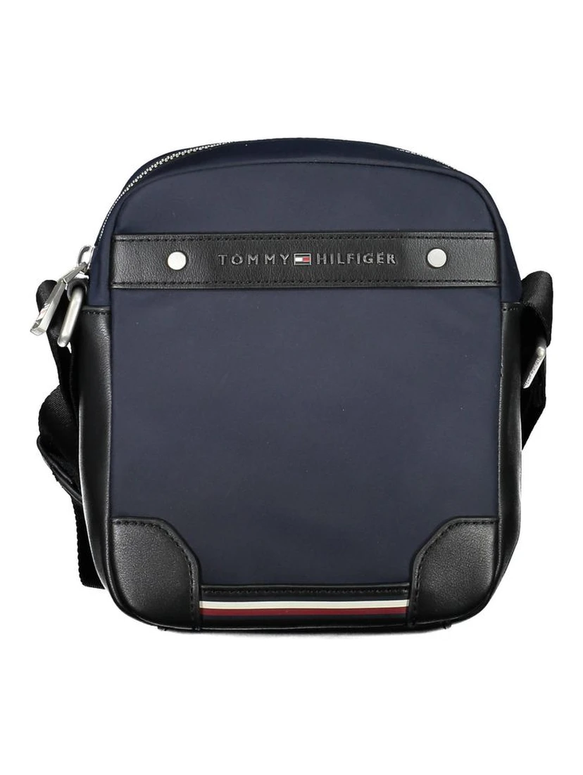 Blue Polyester Men Shoulder Bag