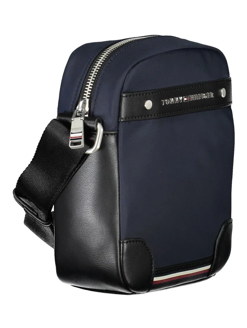 Blue Polyester Men Shoulder Bag