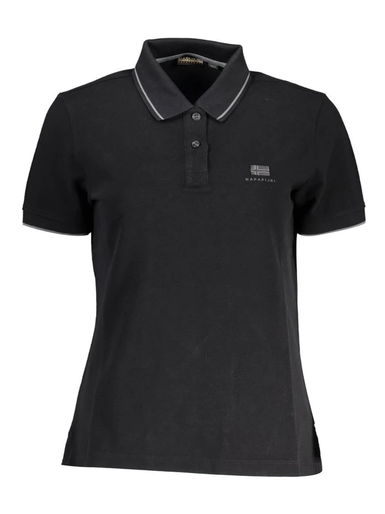 Black Cotton Polo Shirt