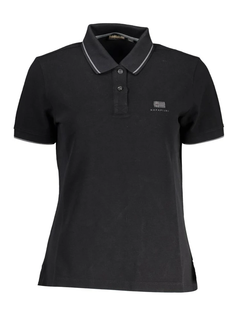 Black Cotton Polo Shirt