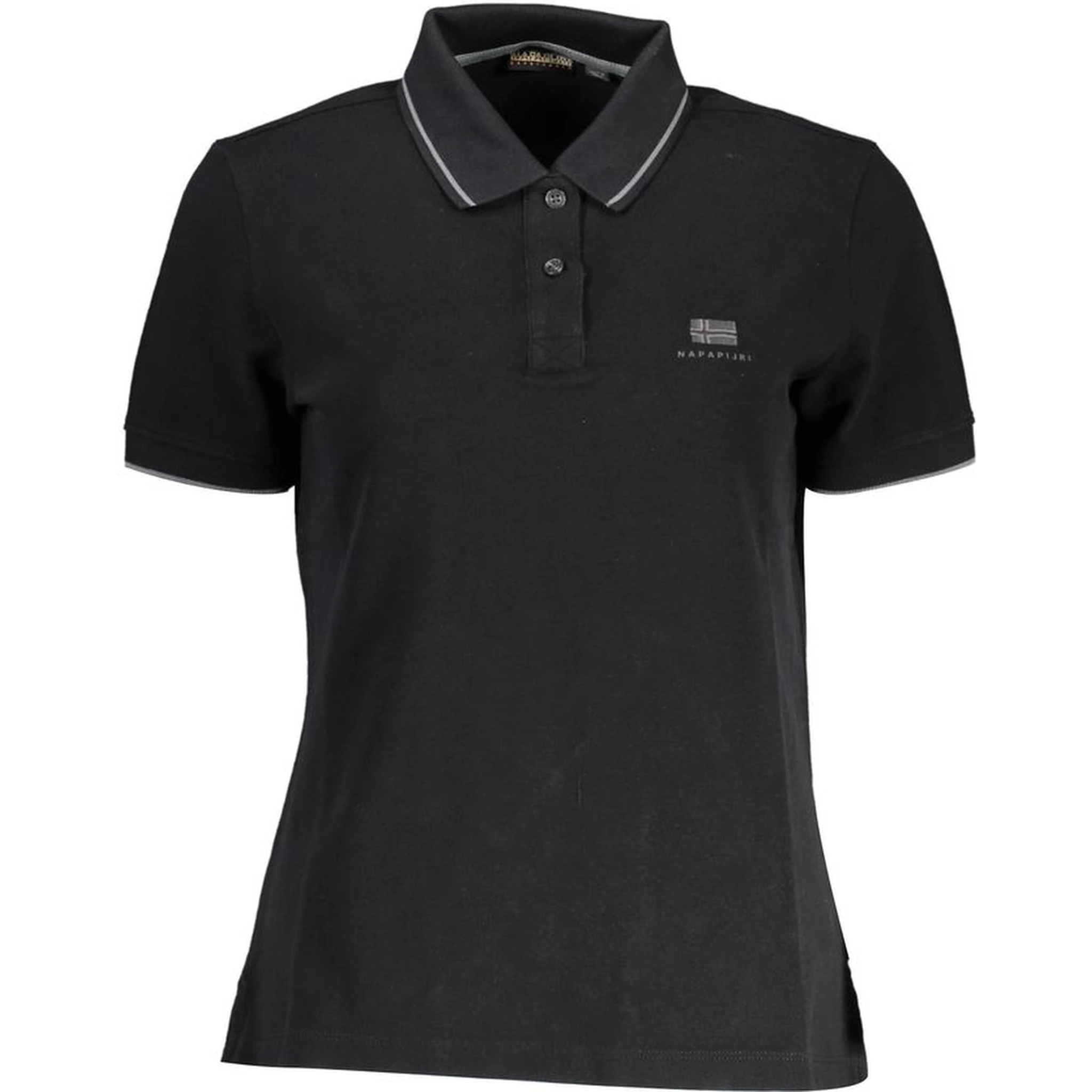 Black Cotton Polo Shirt