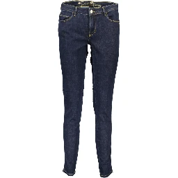 Blue Cotton Women Jeans