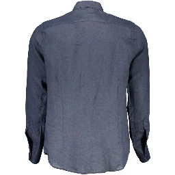 Blue Linen Men Shirt