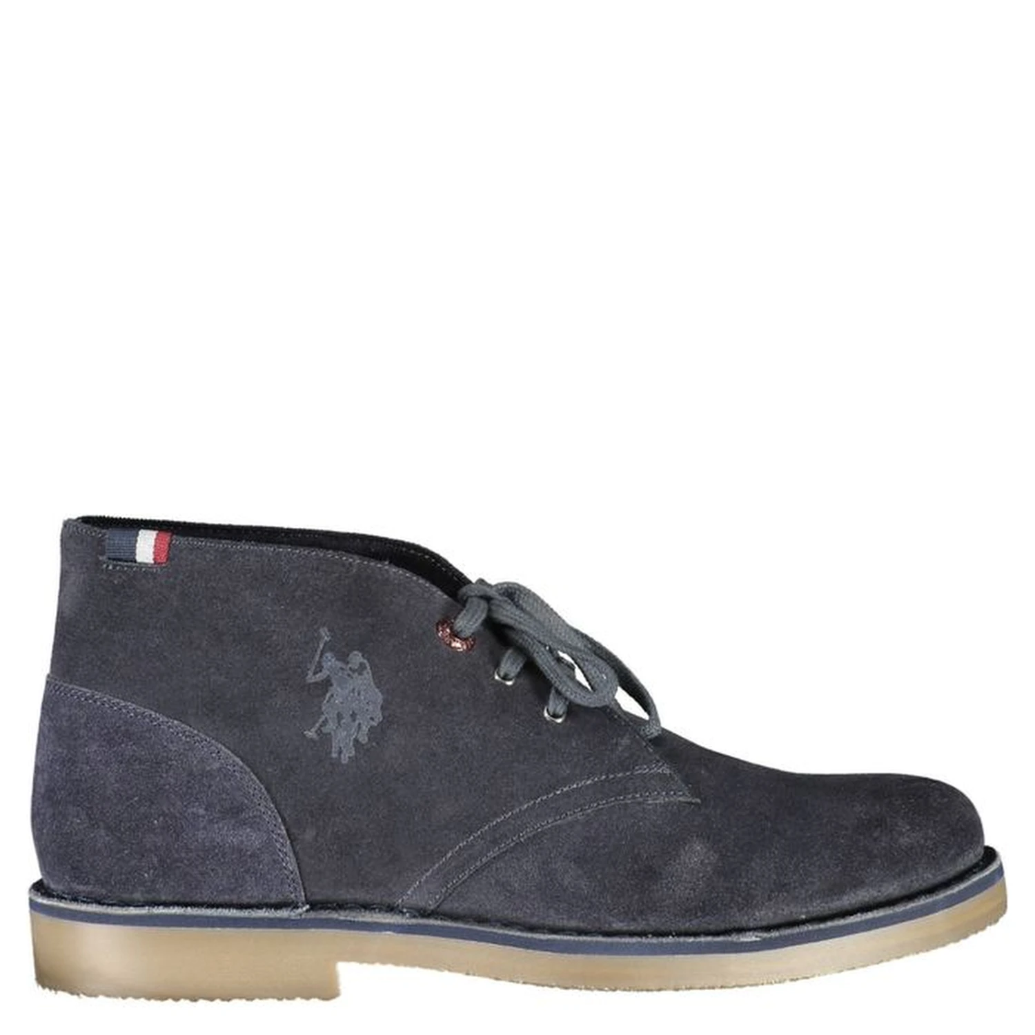 Blue Leather Mens Ankle Boot