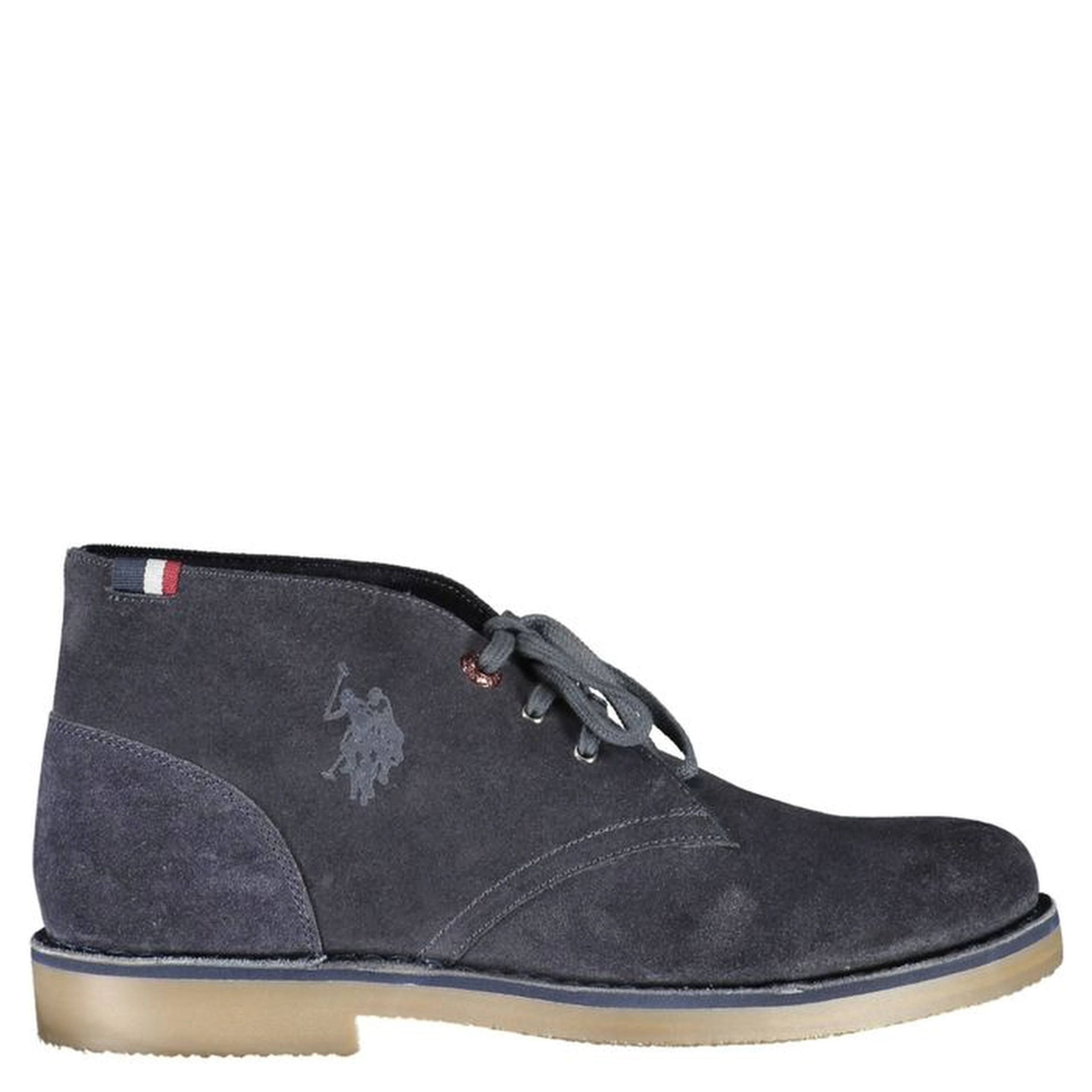 Blue Leather Mens Ankle Boot