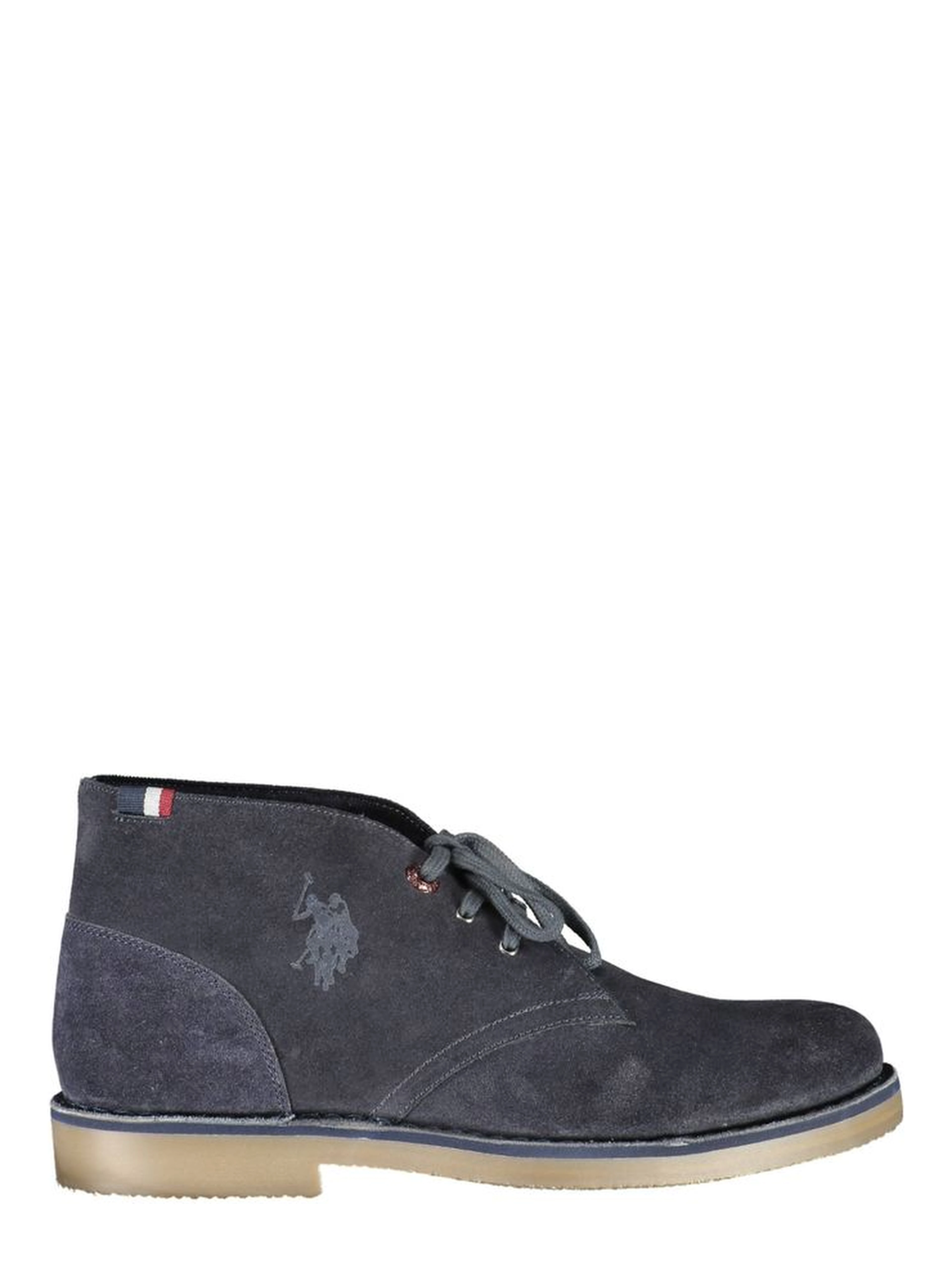 Blue Leather Mens Ankle Boot