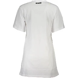 White Cotton Women T-Shirt