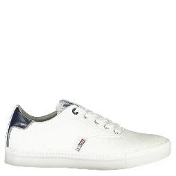 White Polyester Men Sneaker