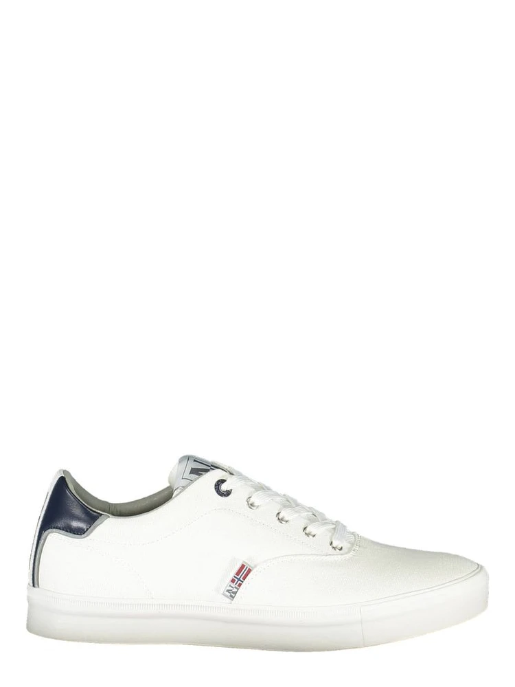 White Polyester Men Sneaker