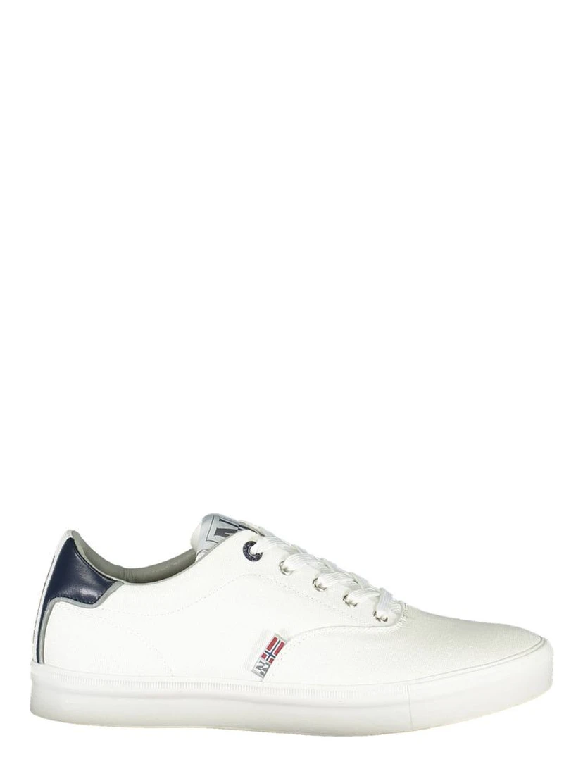 White Polyester Men Sneaker
