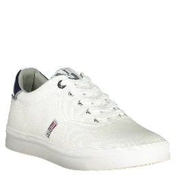 White Polyester Men Sneaker