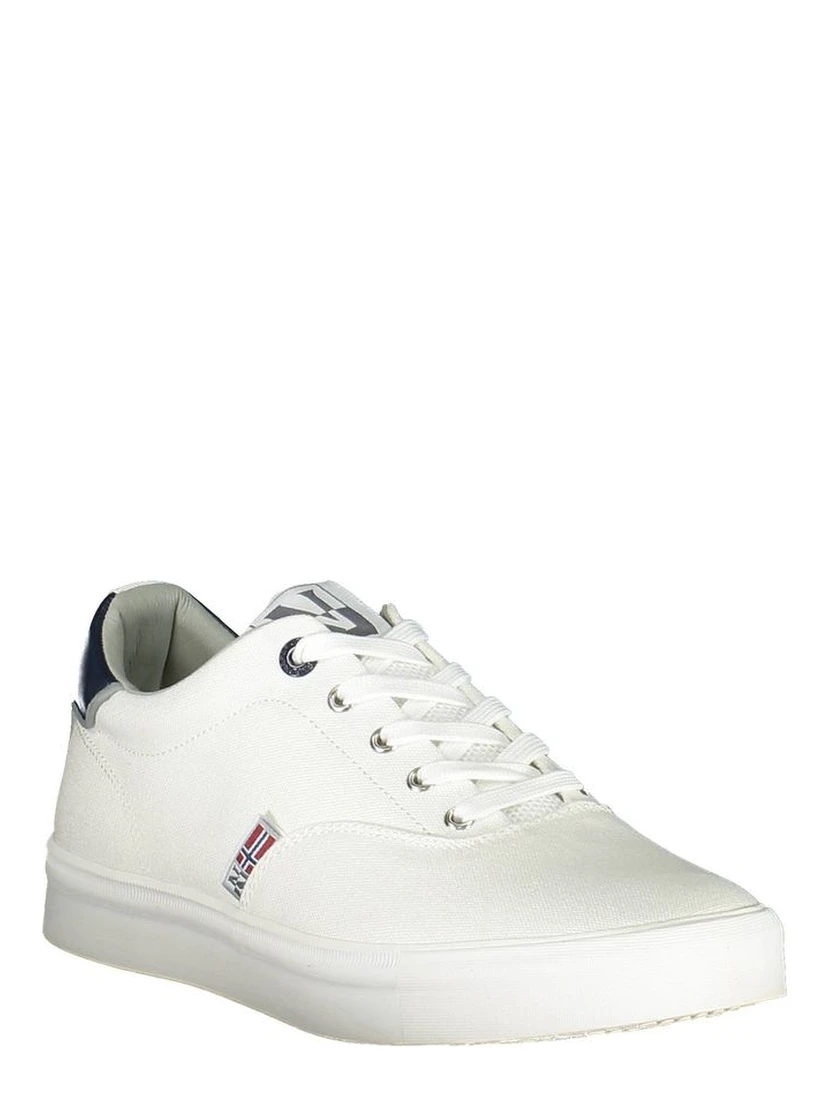 White Polyester Men Sneaker