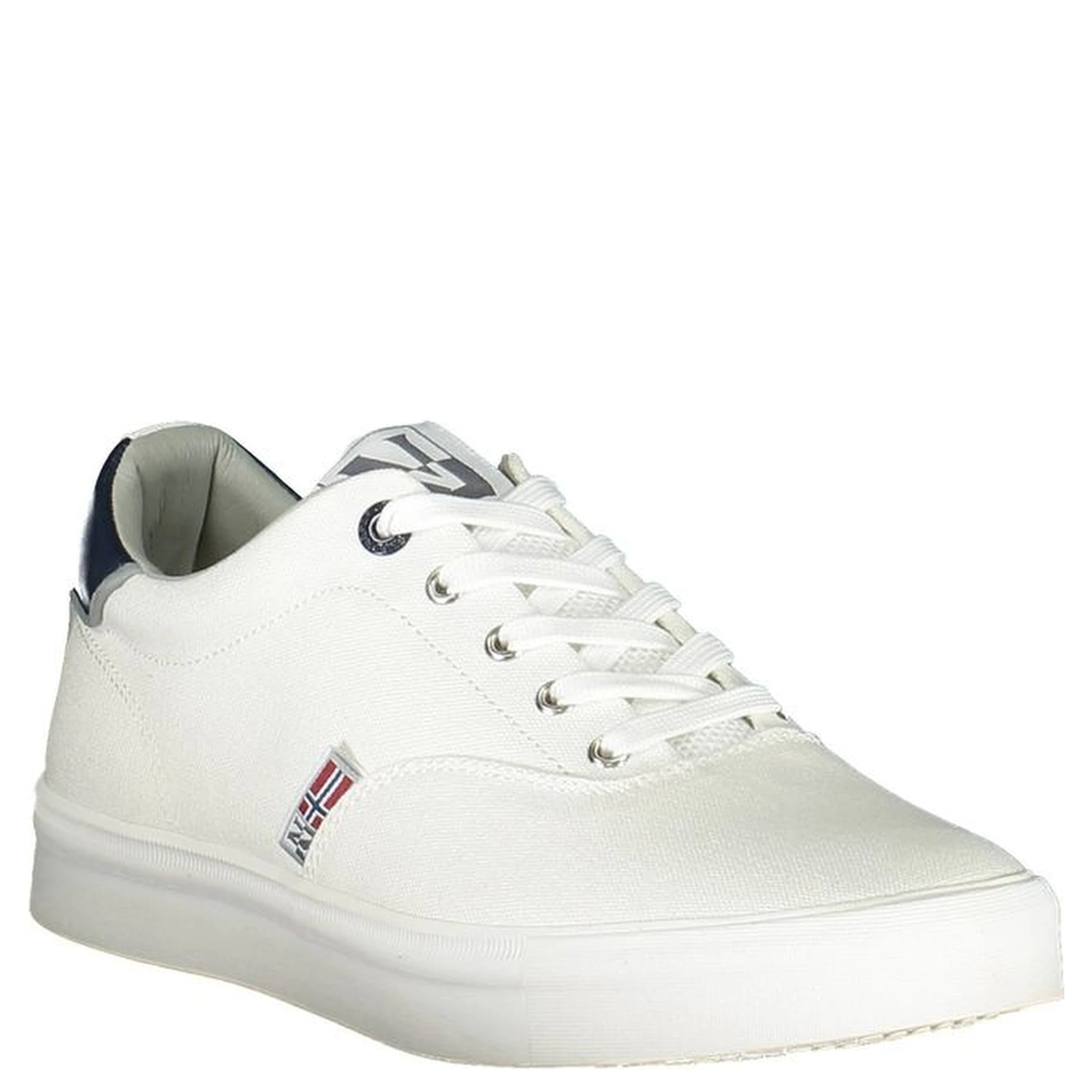White Polyester Men Sneaker
