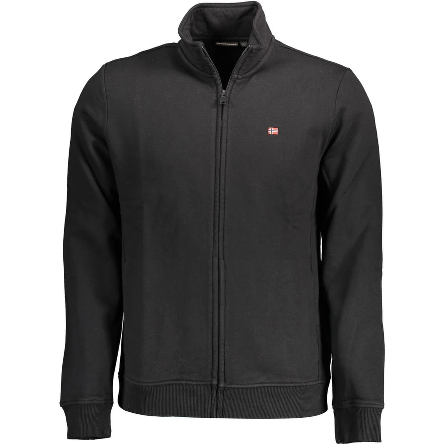 Black Cotton Men Sweater
