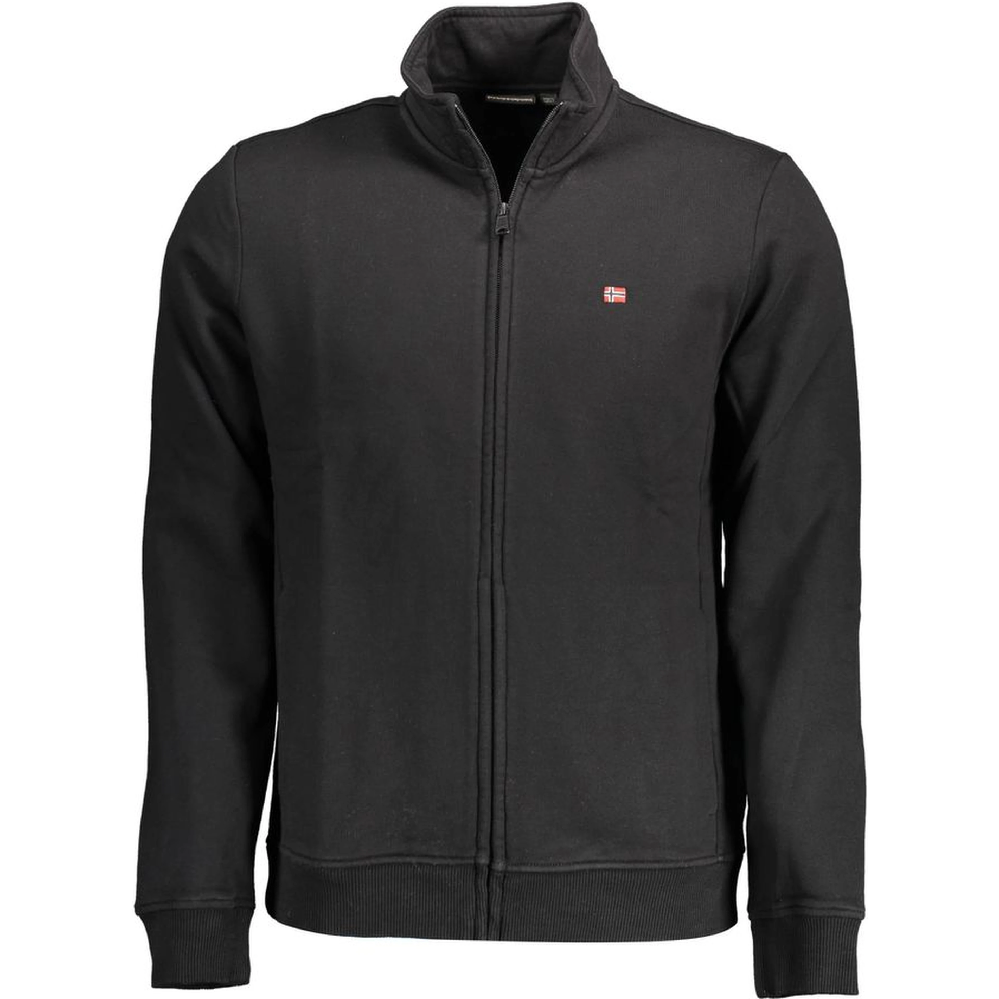 Black Cotton Men Sweater