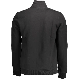 Black Cotton Men Sweater