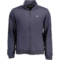 Blue Cotton Men Sweater