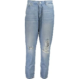 Blue Cotton Women Jeans