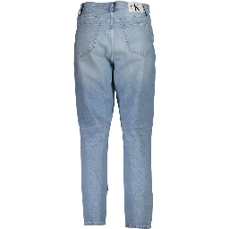 Blue Cotton Women Jeans