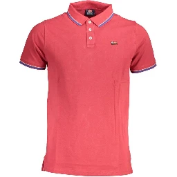 Red Cotton Men Polo Shirt